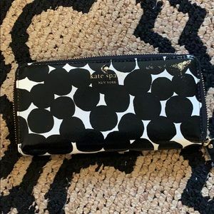 Kate Spade Black Splodge Dot Wallet